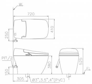 凱撒衛浴 御洗數位馬桶 CA1380